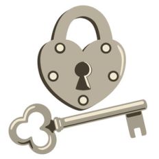 heart lock and key