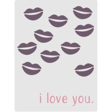 i love you kiss card