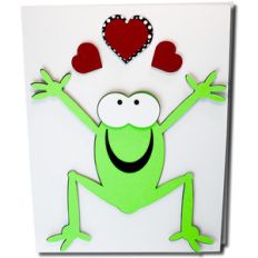 frog hearts card
