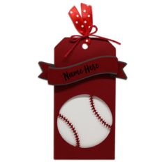 baseball gift tag