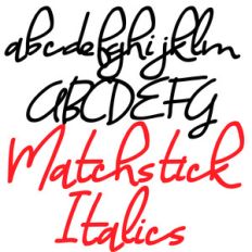 zp matchstick italics