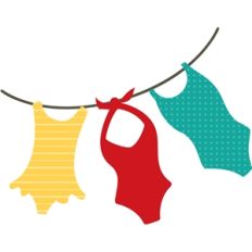 'clothesline' swim suits