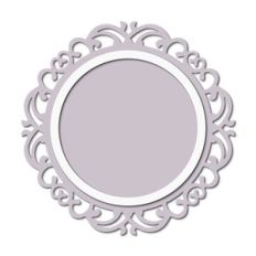 round ornate frame