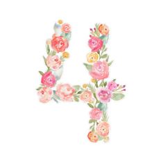 floral watercolor number 4