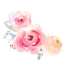corner watercolor flowers