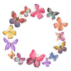 cute painted butterfly wreath