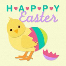 happy easter chick