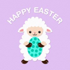 happy easter lamb