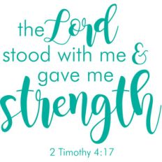 the lord stood with me
