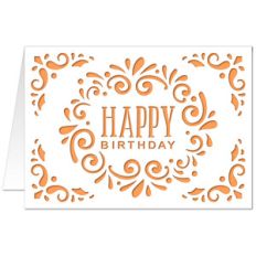 5x7 flourish card happy birthday