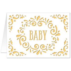 5x7 flourish card  baby