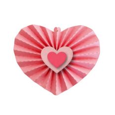 3d hanging accordian pleated heart