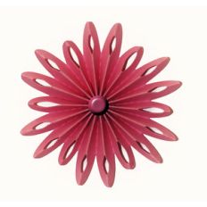 3d accordion pleated rosette flower
