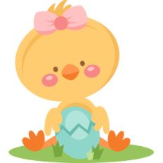 girl easter chick