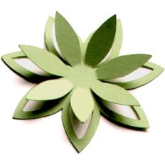 3d cutout flower
