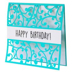 happy birthday flourish card