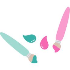 paintbrushes - easter express