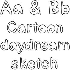 cartoon daydream sketch font