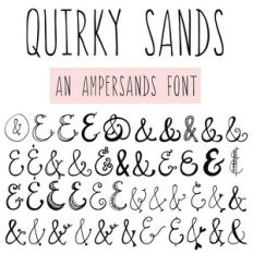quirky sands ampersand font
