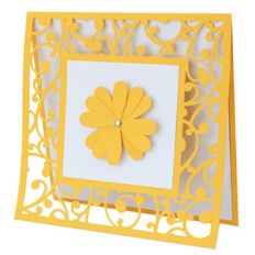 daisy flourish border card