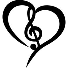 musical note heart