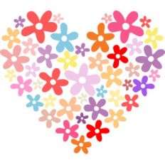 spring flowers heart