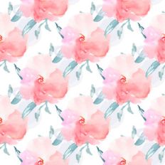 repeating pink flower pattern