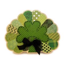 shamrock scalloped stitched card