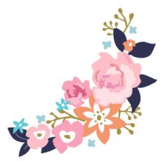 floral corner flourish
