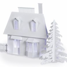 3d ledge village mansard house