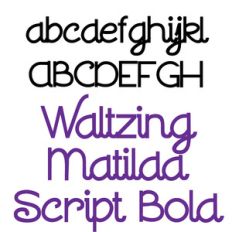 zp waltzing matilda script bold
