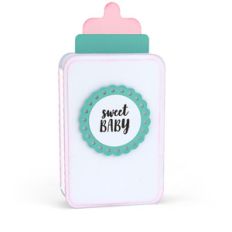 a2 baby bottle shaped box card