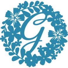 floral initial g