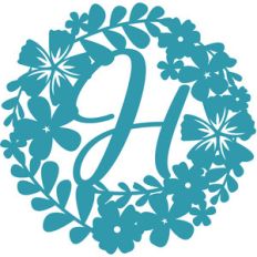 floral initial h
