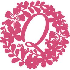 floral initial q
