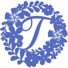 floral initial t