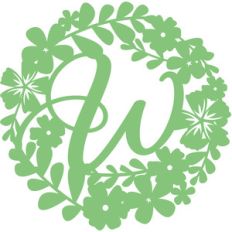 floral initial w