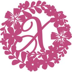 floral initial x