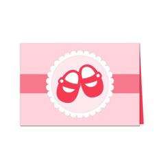 3.5 x 5 baby booties folded card