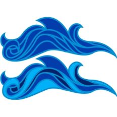 stained glass wave