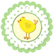 easter chick tag