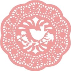 vintage bird branch doily