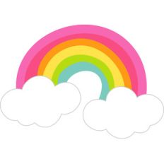 rainbow with clouds - fairy tales