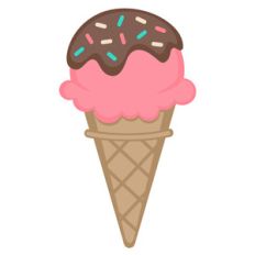 strawberry ice cream cone