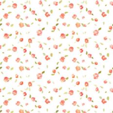 cute red watercolor flower pattern