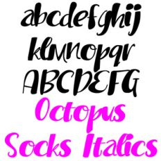 pn octopus socks italics