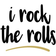 baby t-shirt: i rock the rolls