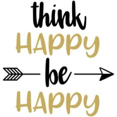baby t-shirt: think happy be happy