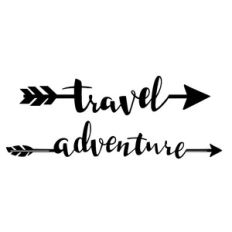 adventure travel arrow words