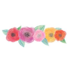 cute flower bouquet border